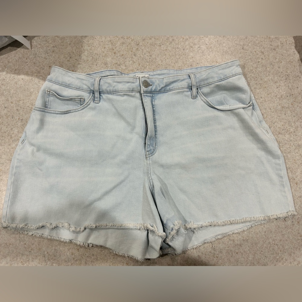 Ava & Viv Blue Distressed Jean Shorts